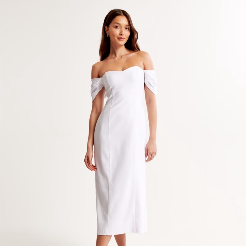 Abercrombie & Fitch Off the Shoulder White Dress